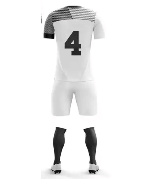 White sports uniform with black number 4 on a white background